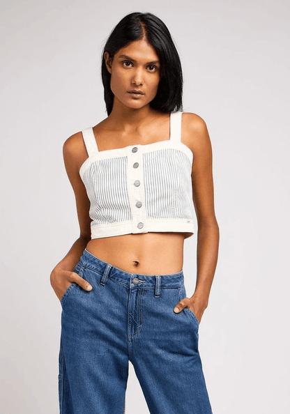 Polera Denim Tank I Feel Love