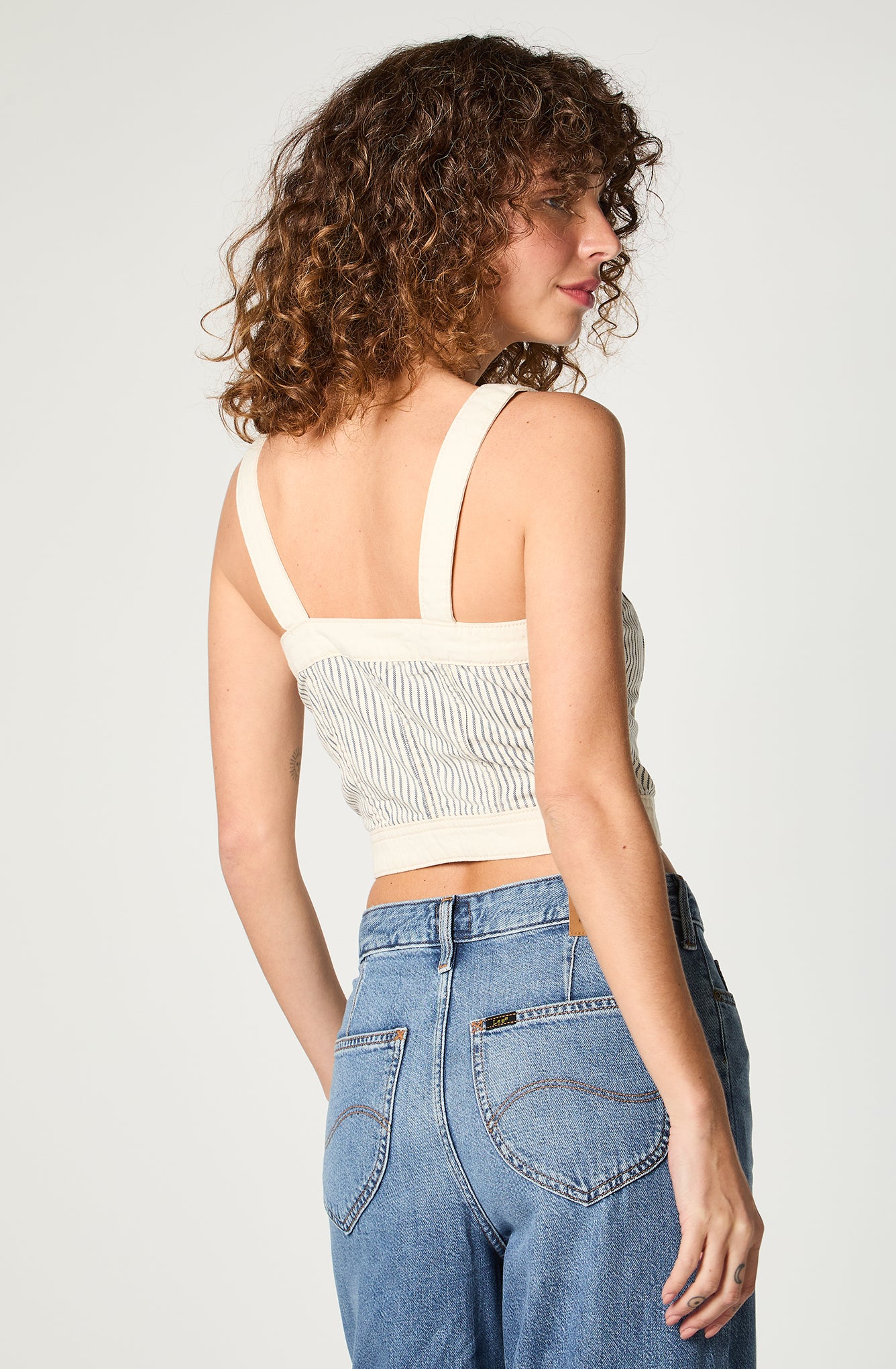Polera Denim Tank I Feel Love