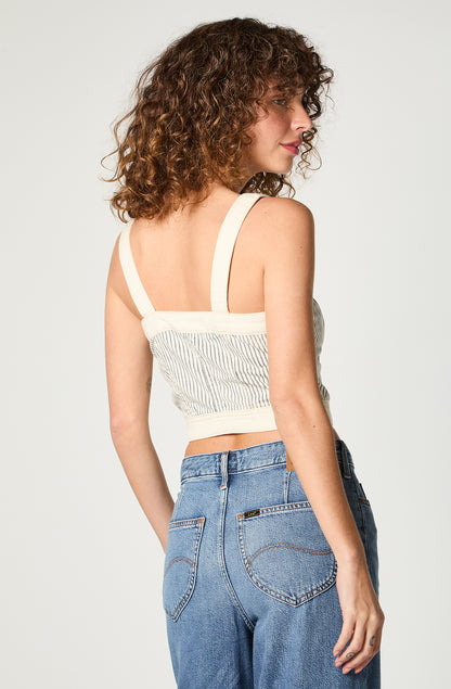 Polera Denim Tank I Feel Love