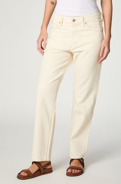 Jeans Tiro Alto Rider Classic Straight A Light Rinse