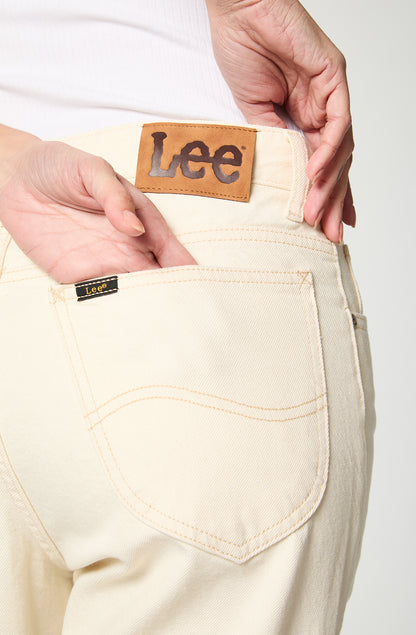 Jeans Tiro Alto Rider Classic Straight A Light Rinse