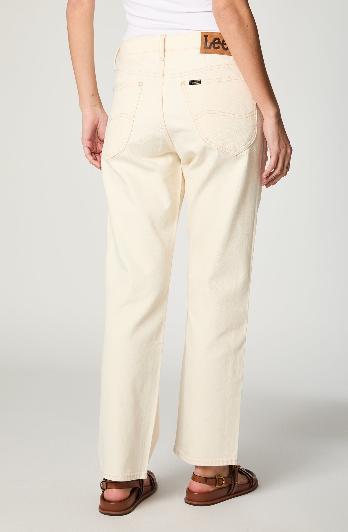 Jeans Tiro Alto Rider Classic Straight A Light Rinse