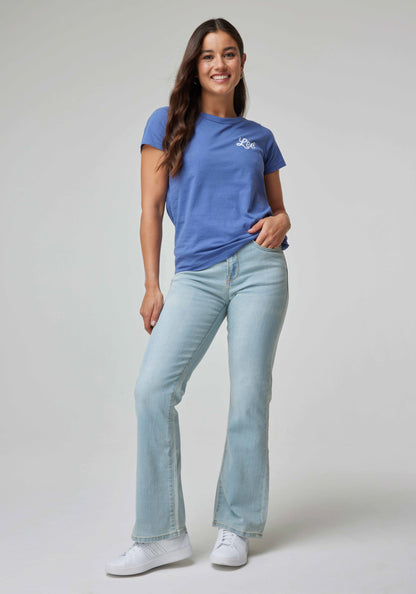 Jeans Mujer Tiro Alto Breese Flare Fit Light Lou