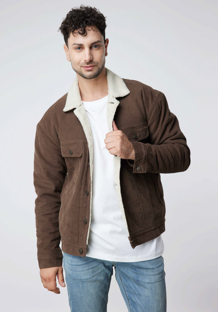 Chaqueta Hombre Relaxed Corduroy Jacket Brown