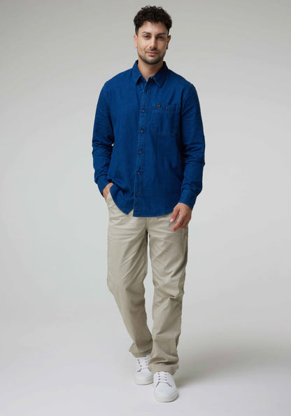 Camisa Hombre Leesures Inky Blue