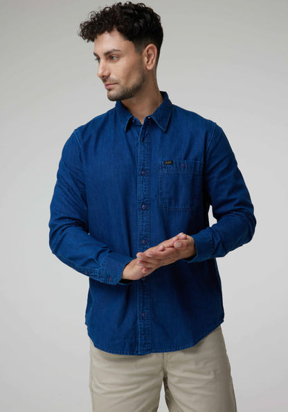 Camisa Hombre Leesures Inky Blue