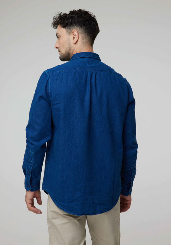 Camisa Hombre Leesures Inky Blue