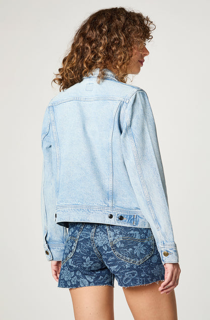 Chaqueta Mujer Trucker Celeste