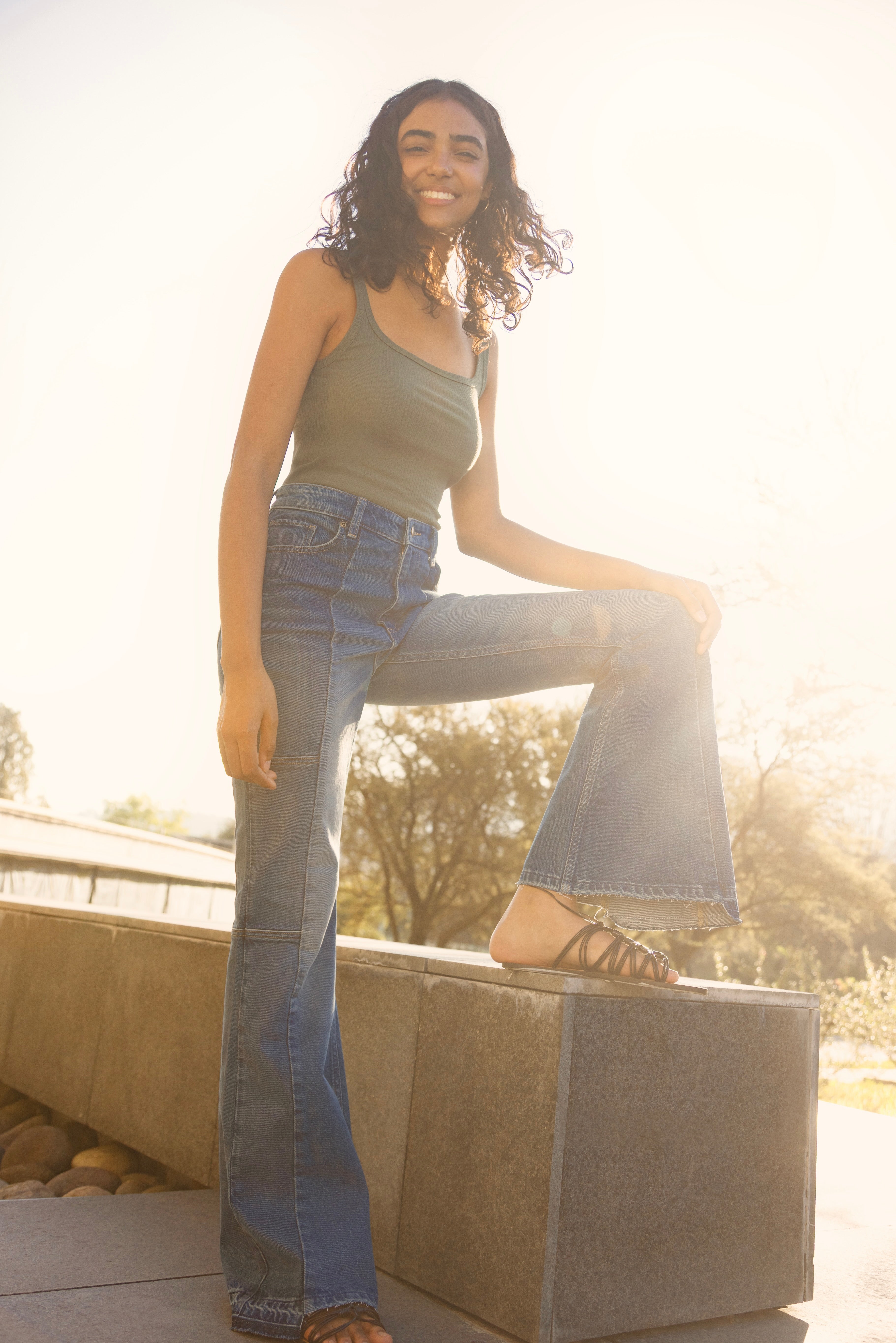 Jeans Mujer Jeans flare  Azul
