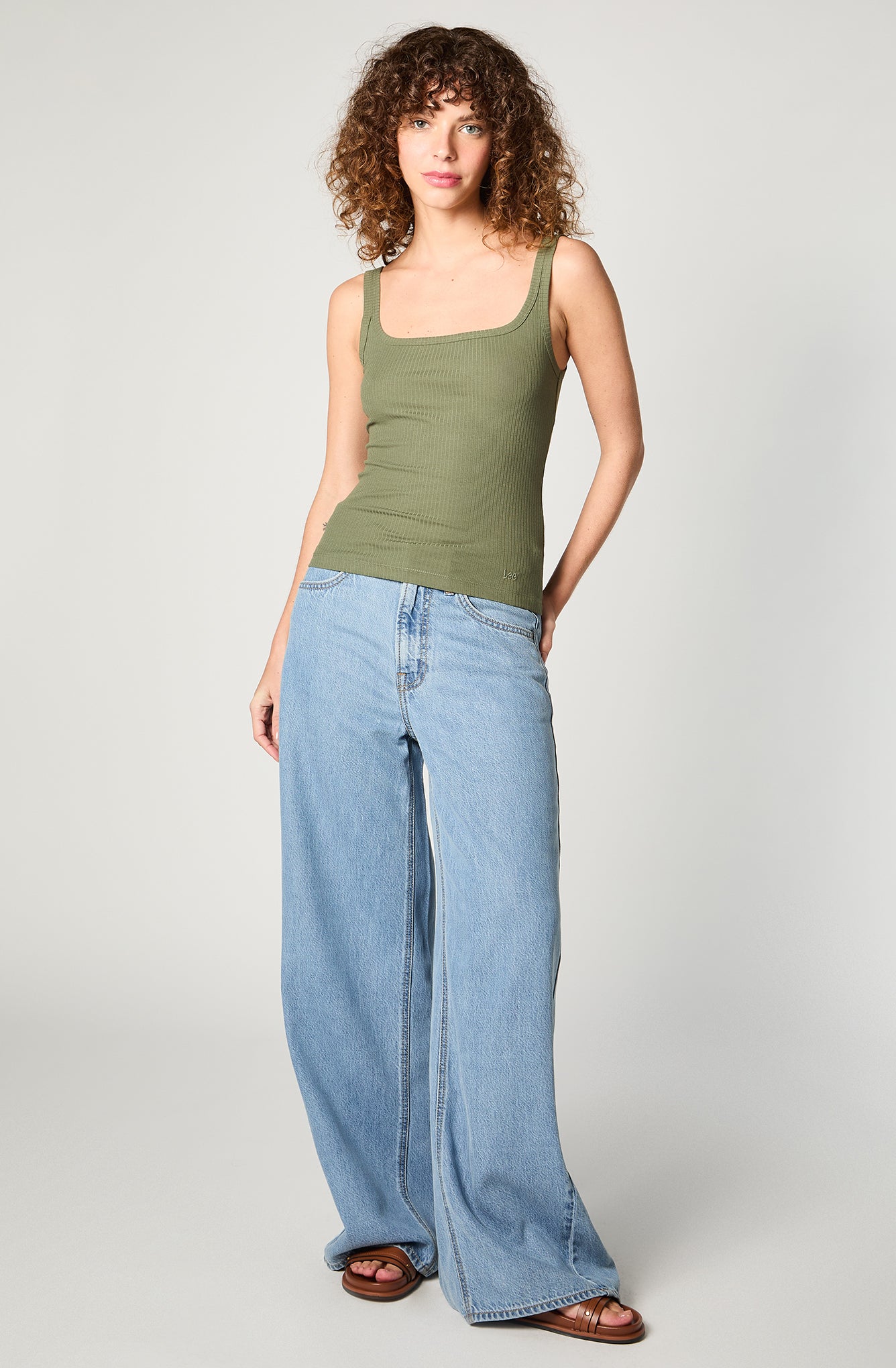Polera Mujer Square Tank Verde