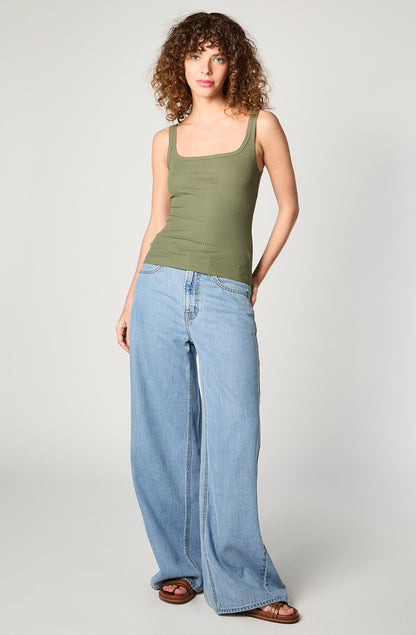 Polera Mujer Square Tank Verde