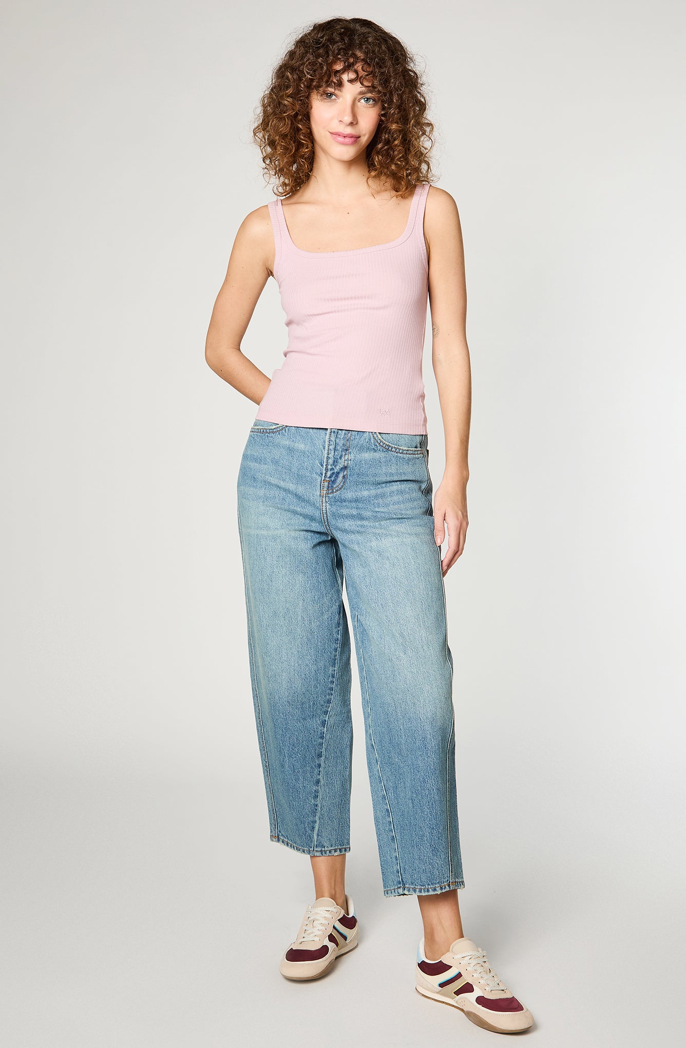 Polera Mujer Square Tank Rosado