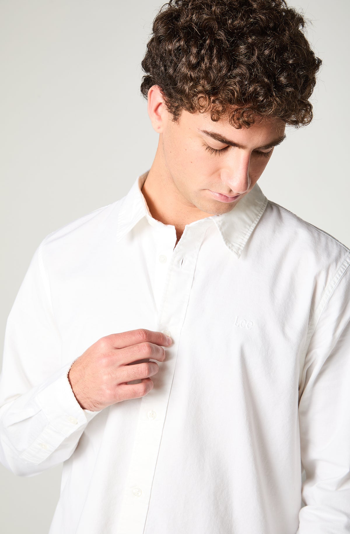 Camisa Hombre Patch Clean Lino Gris - S