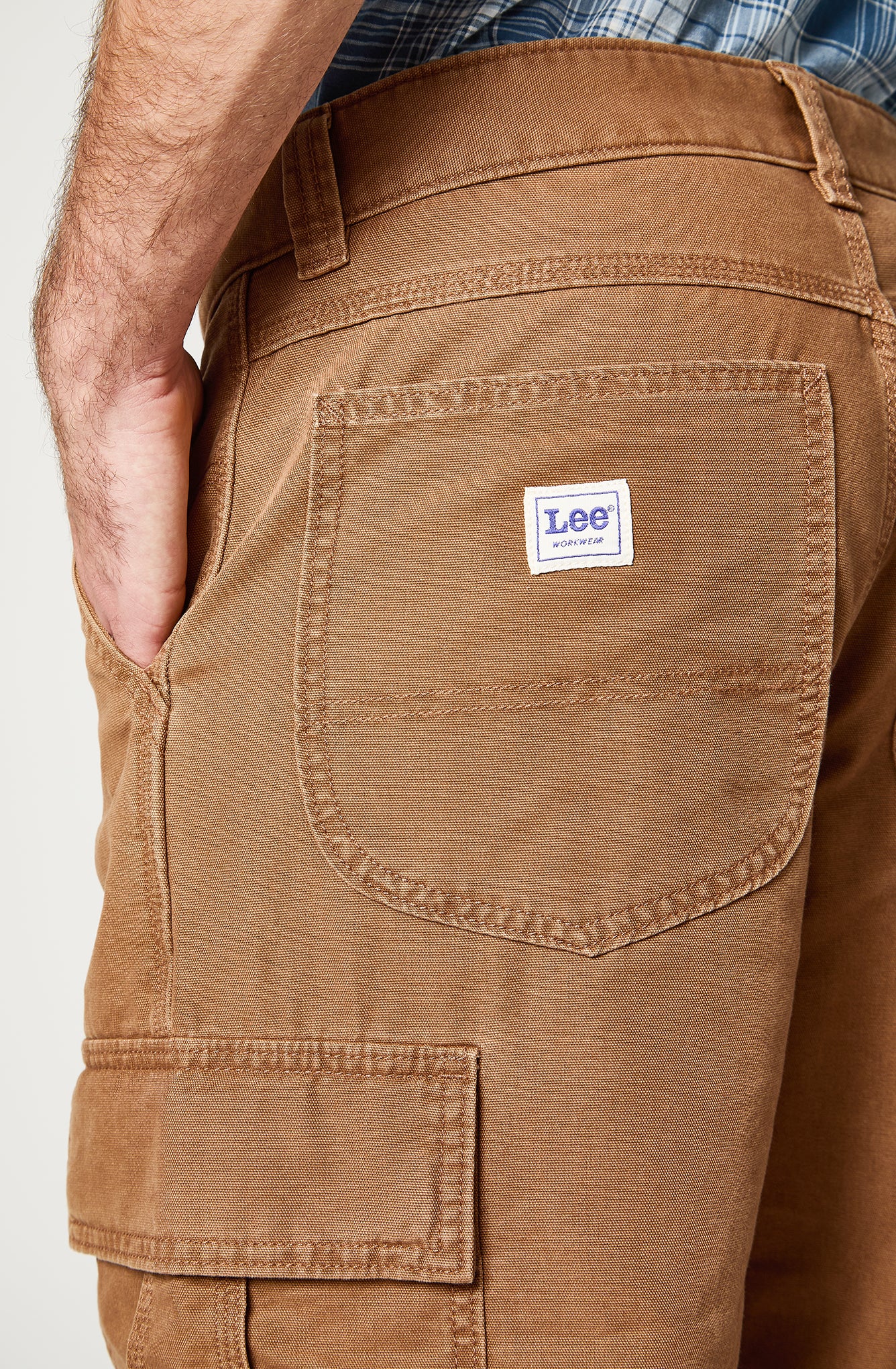 Shorts Hombre Cargo Canvas Terracota