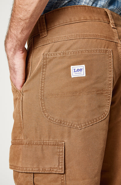 Shorts Hombre Cargo Canvas Terracota