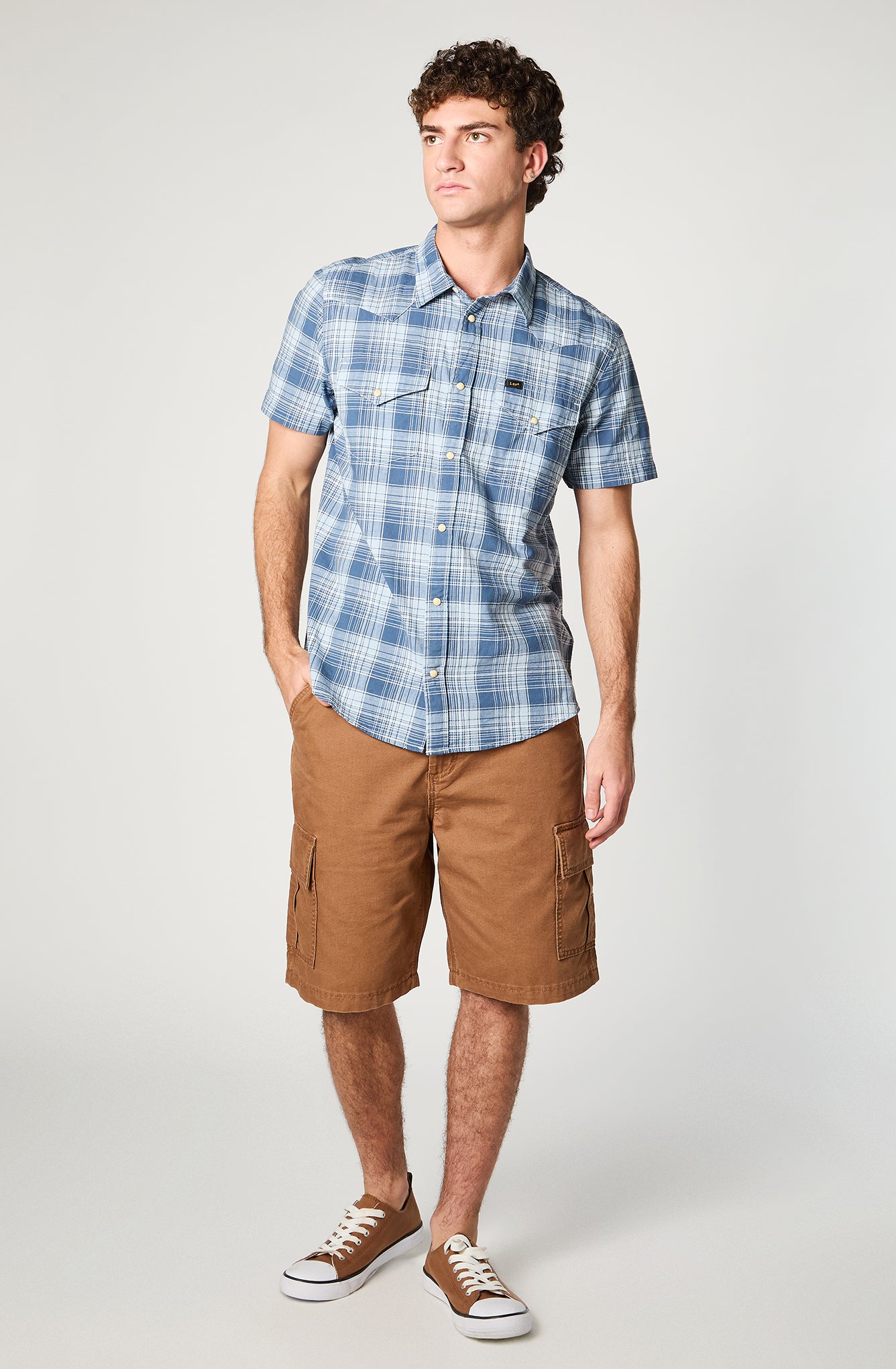 Shorts Hombre Cargo Canvas Terracota