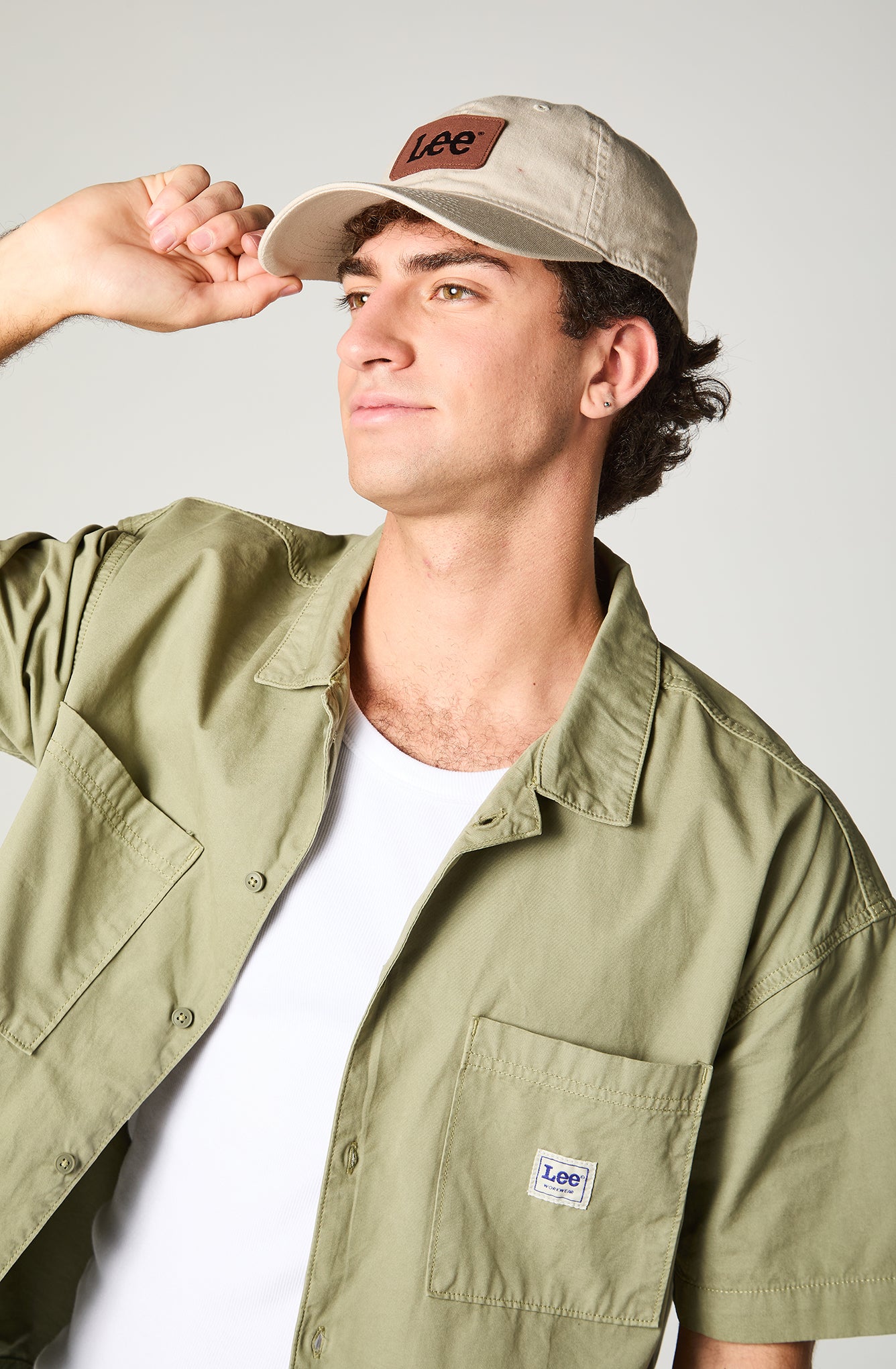 Camisa M/C Hombre Cotton Lisa Verde