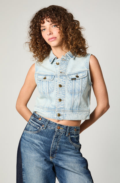 Chaqueta Mujer Crop Pride Celeste
