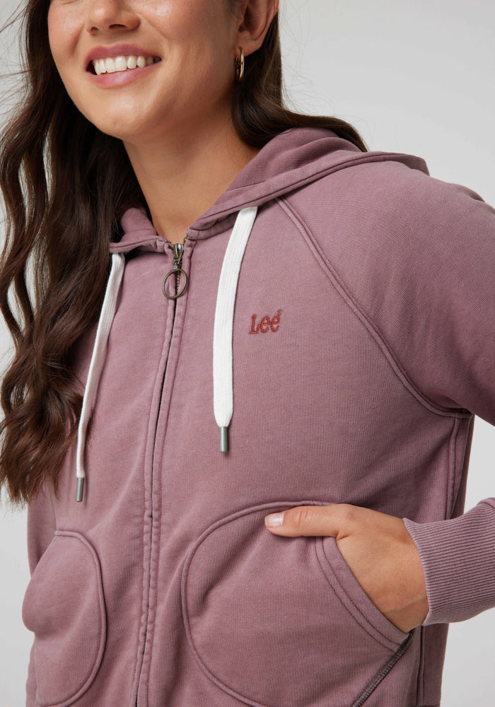 Polerón Mujer Full Zipper Henna