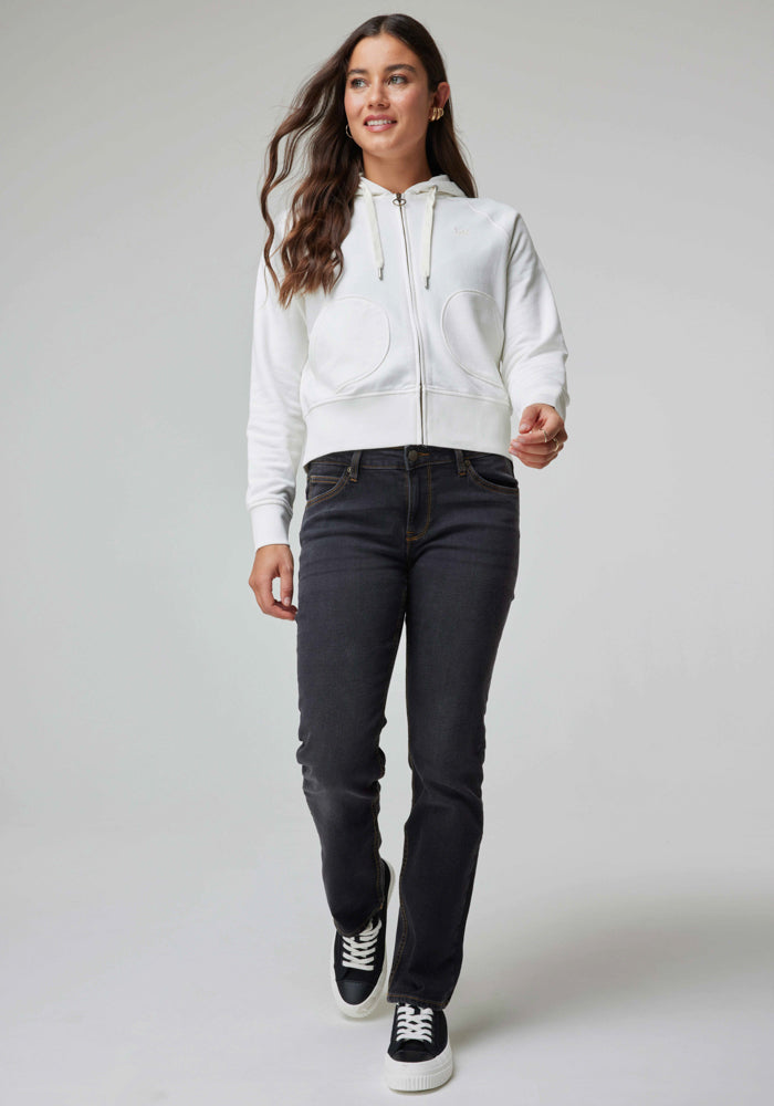 Polerón Mujer Full Zipper Ecru