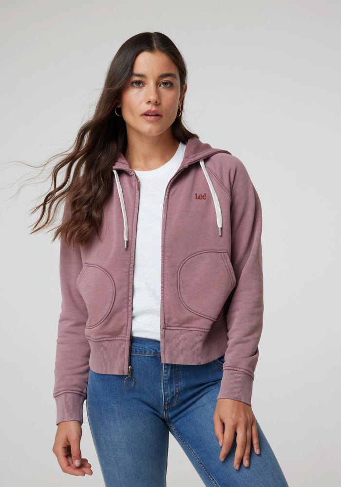 Polerón Mujer Full Zipper Henna