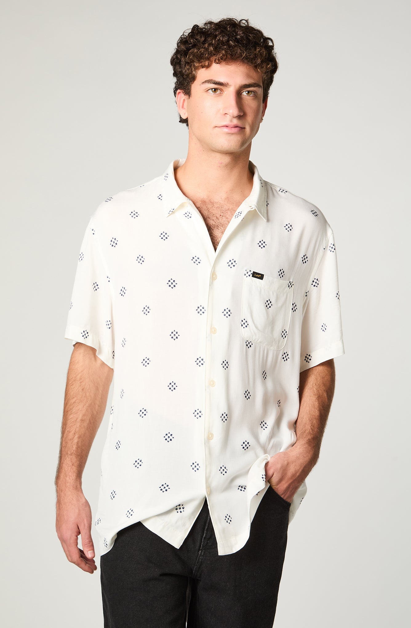 Camisa Hombre Ss Resort Shirt Blanco