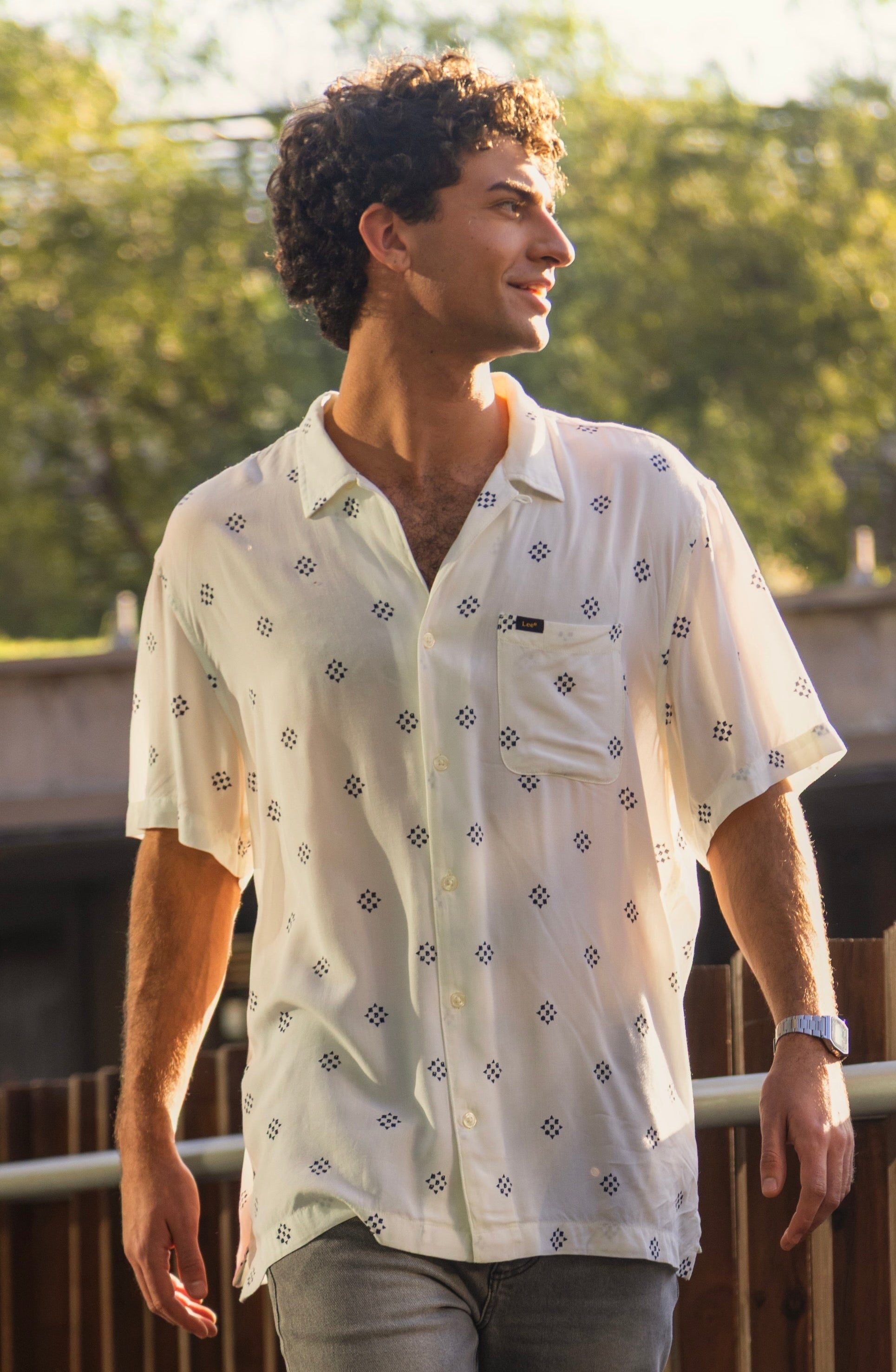 Camisa Hombre Ss Resort Shirt Blanco