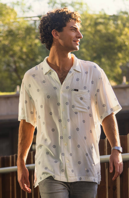 Camisa Hombre Ss Resort Shirt Blanco