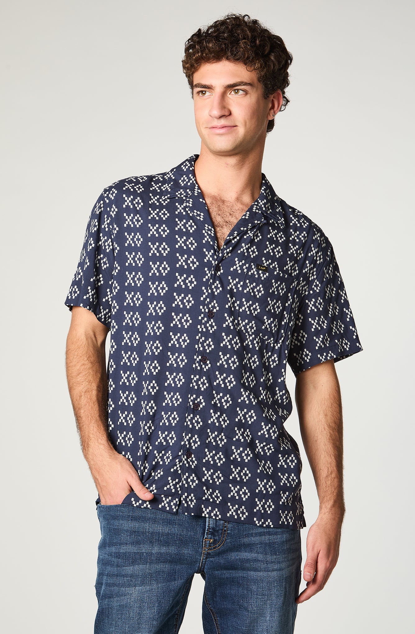 Camisa Hombre Resort Azul