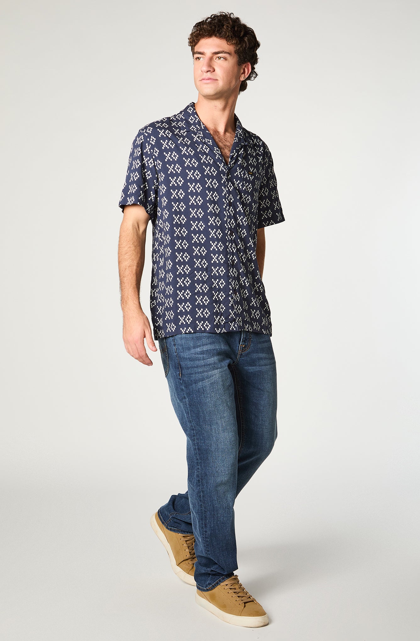 Camisa Hombre Resort Azul