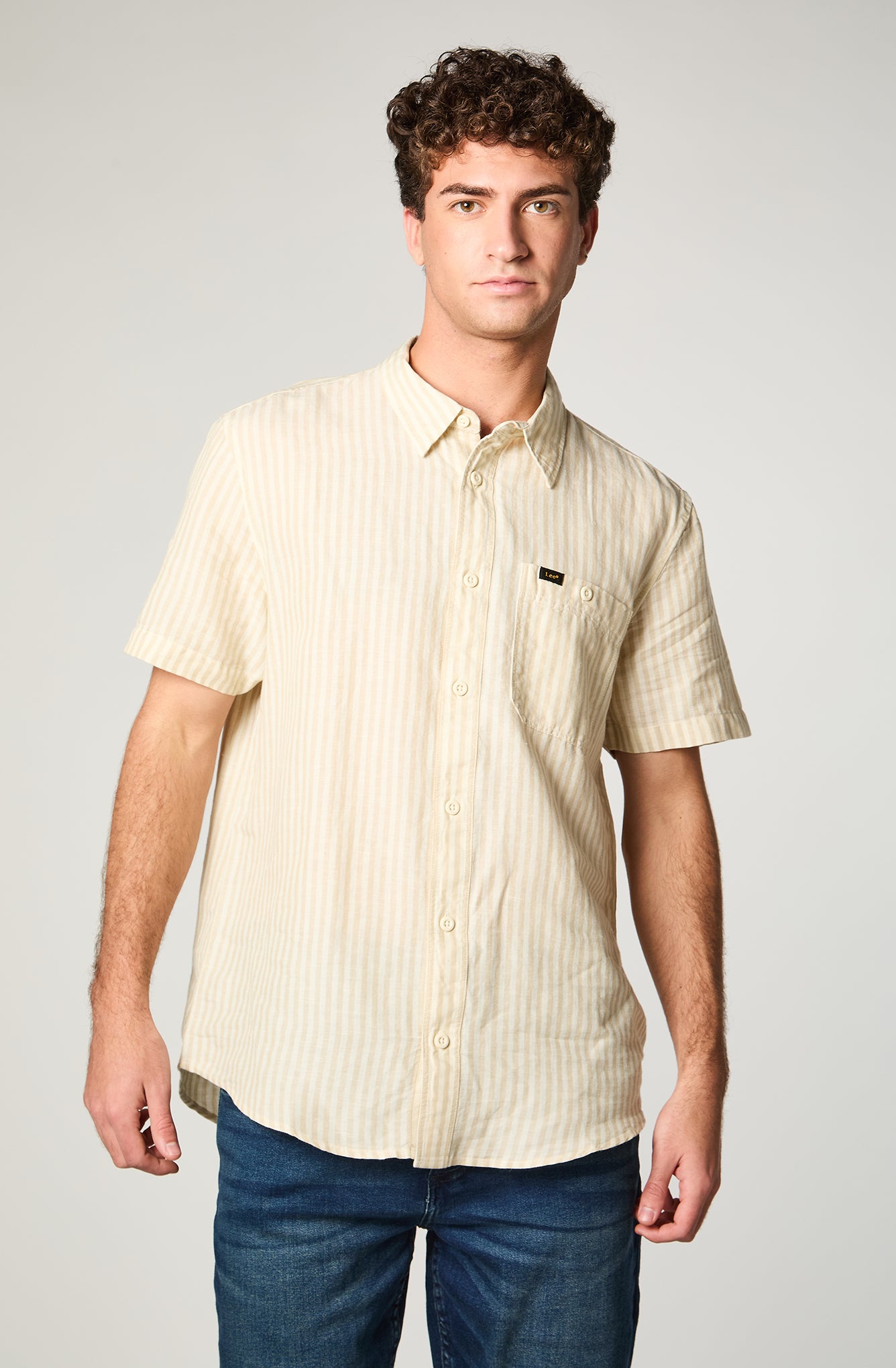 Camisa Hombre Short Leme Azul