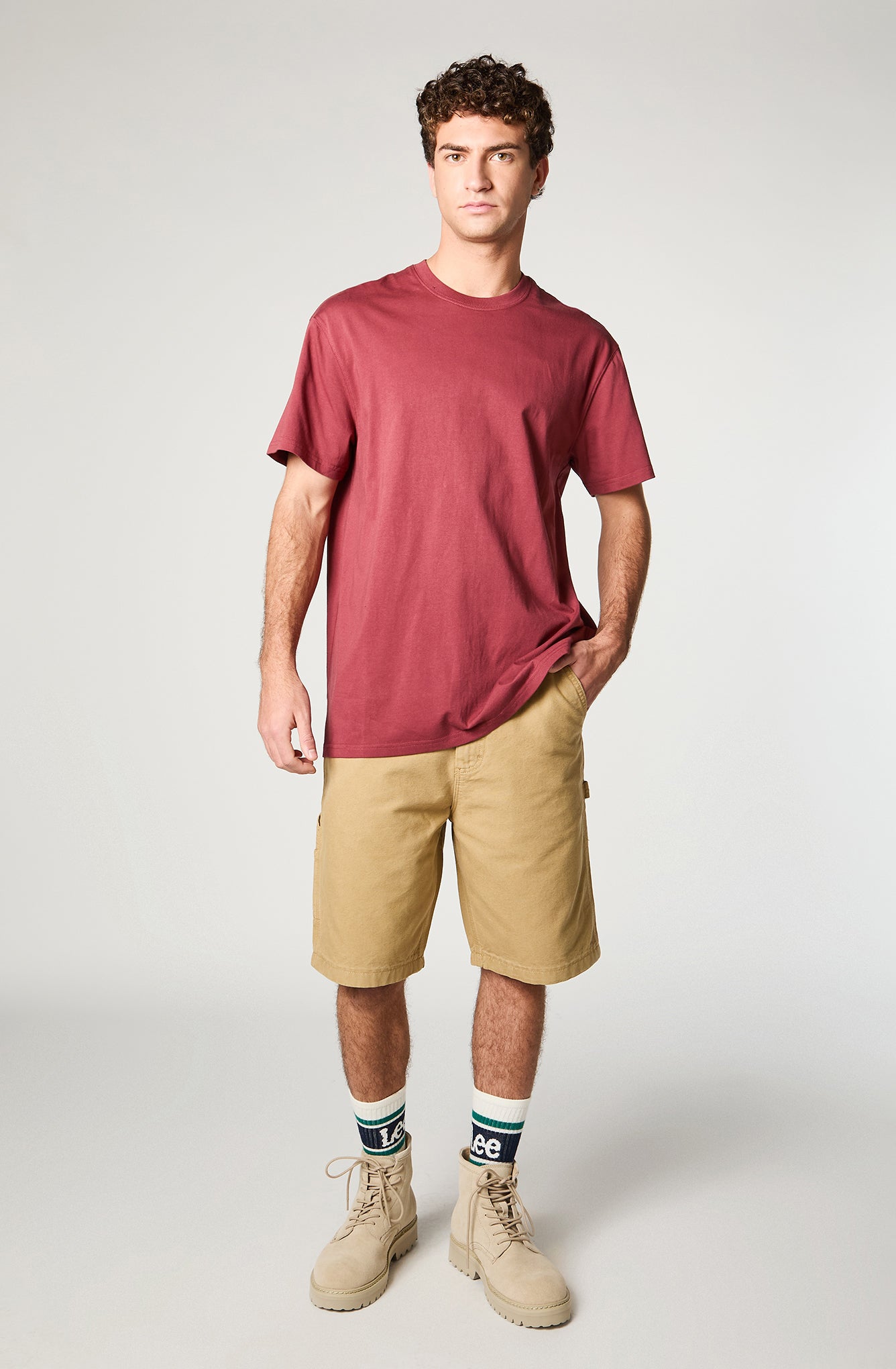Shorts Hombre Cargo Beige