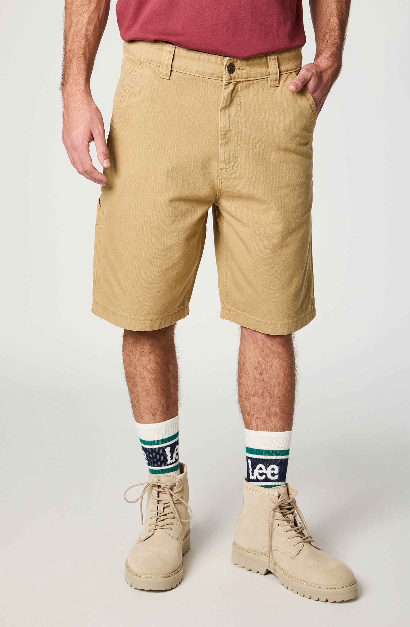 Shorts Hombre Cargo Beige