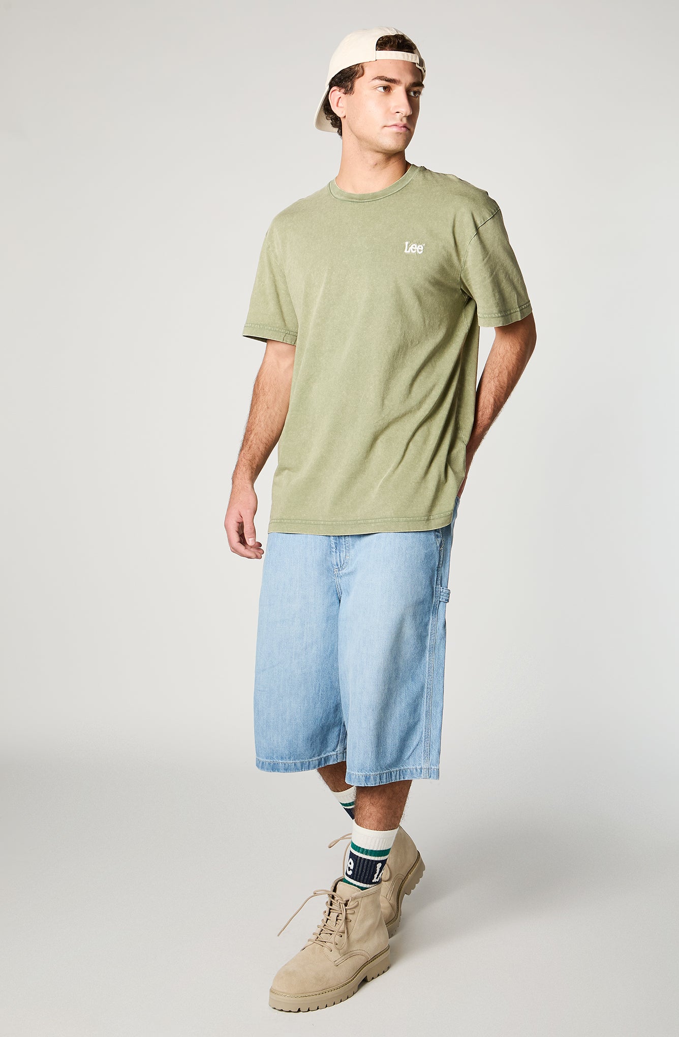 Shorts Hombre Cargo Celeste