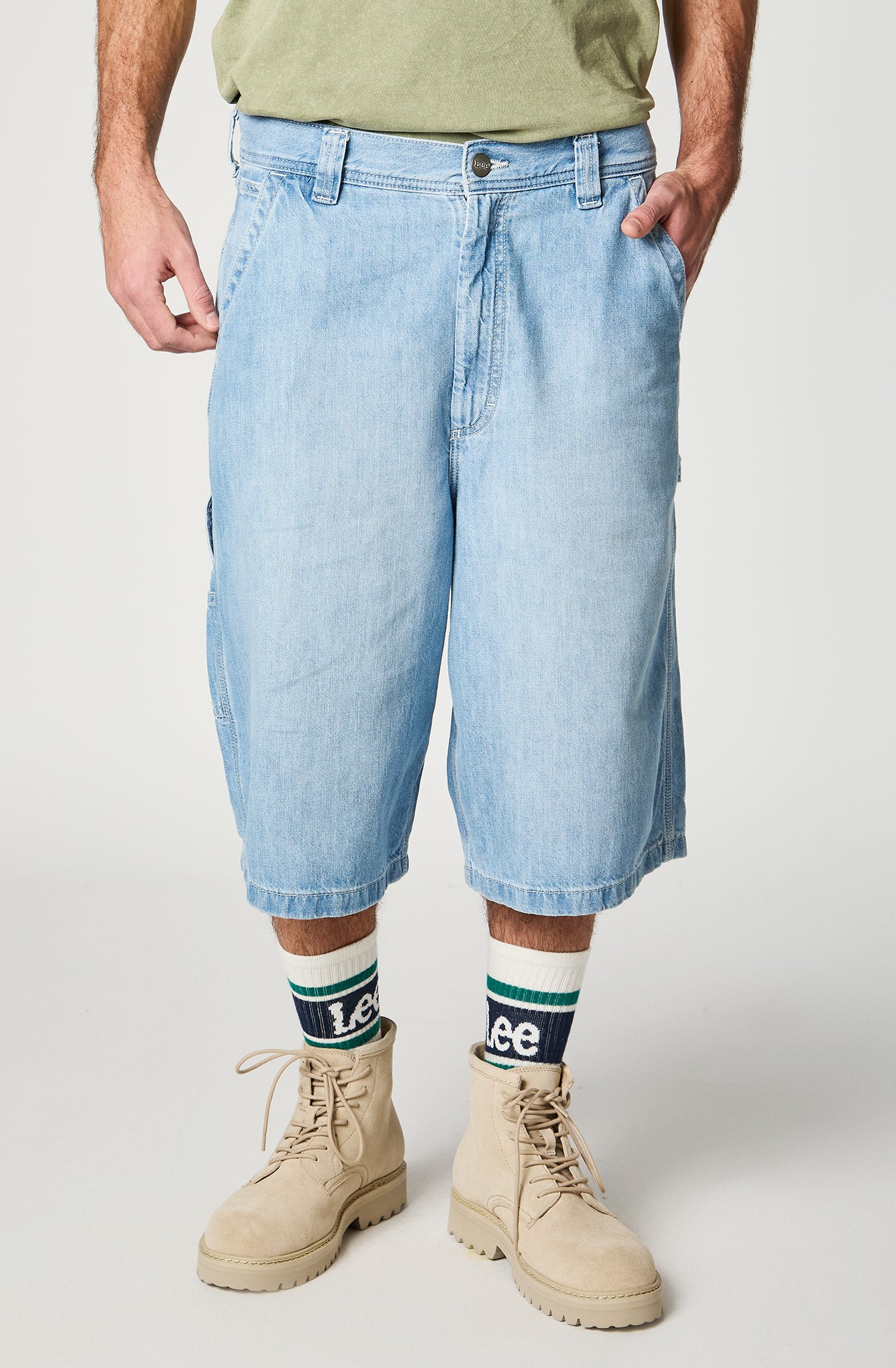 Shorts Hombre Cargo Celeste