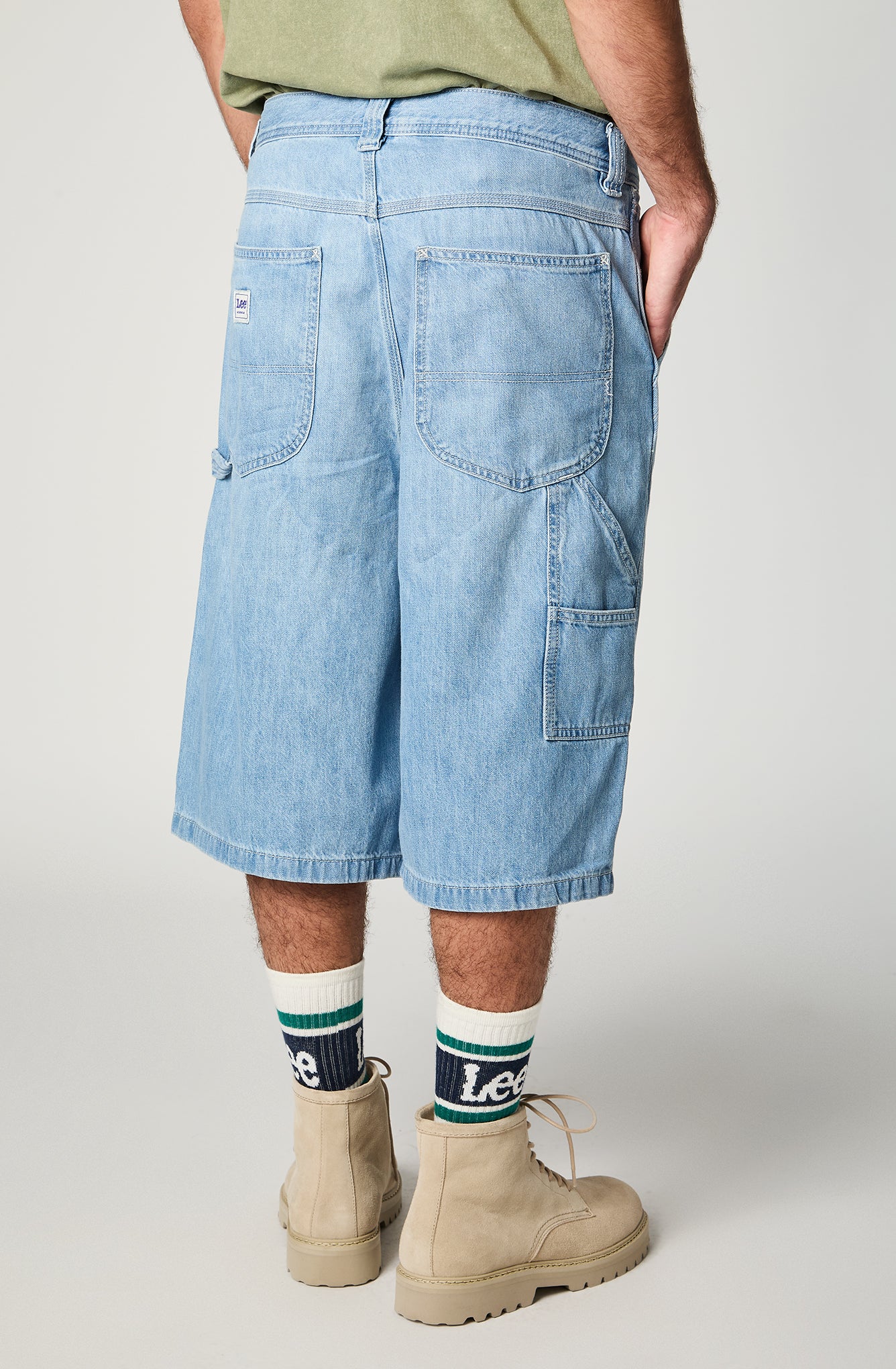 Shorts Hombre Cargo Celeste