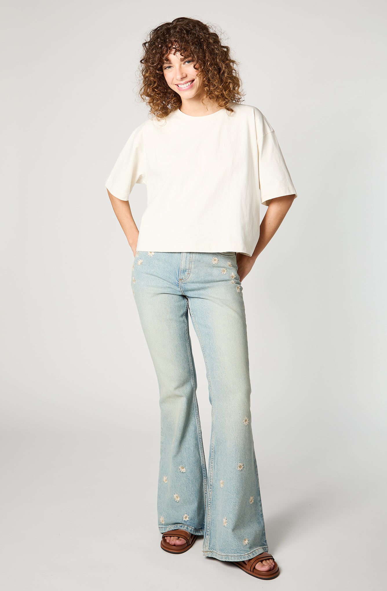 Jeans Mujer Flare Celeste