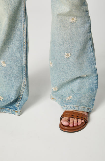 Jeans Mujer Flare Celeste