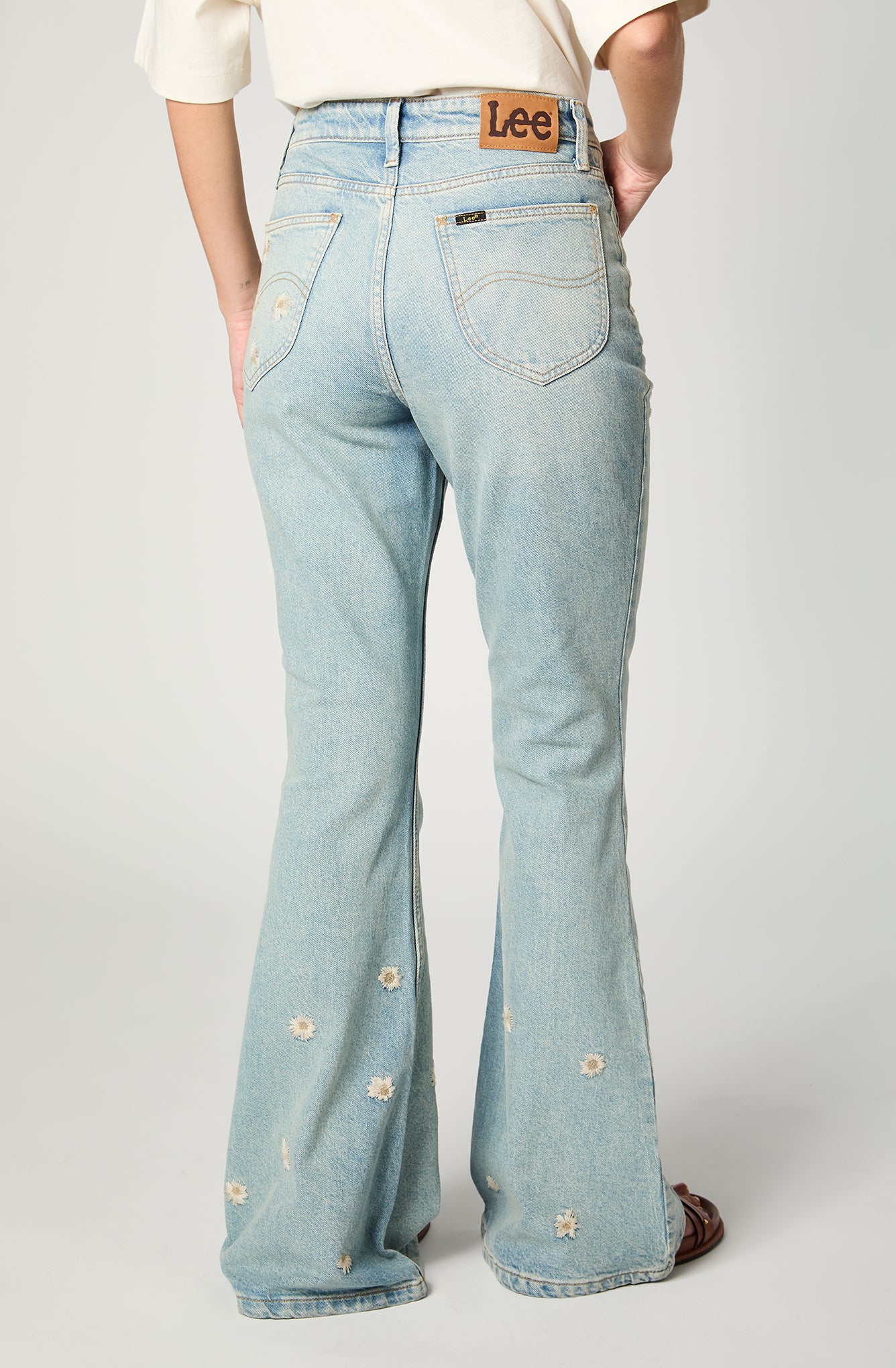 Jeans Mujer Flare Celeste