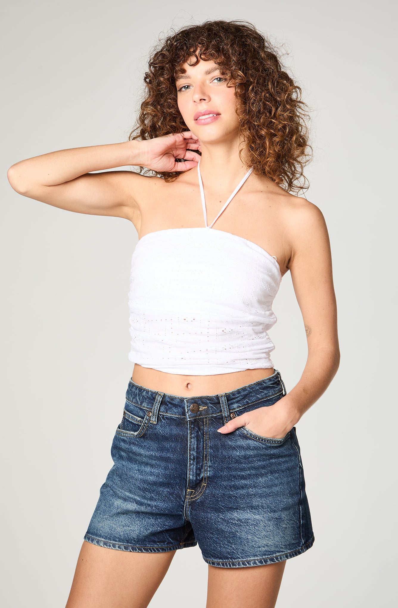 Polera Mujer Tube Top Blanco