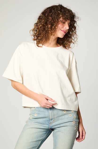 Polera Mujer Little Embroidery Tee Ecru