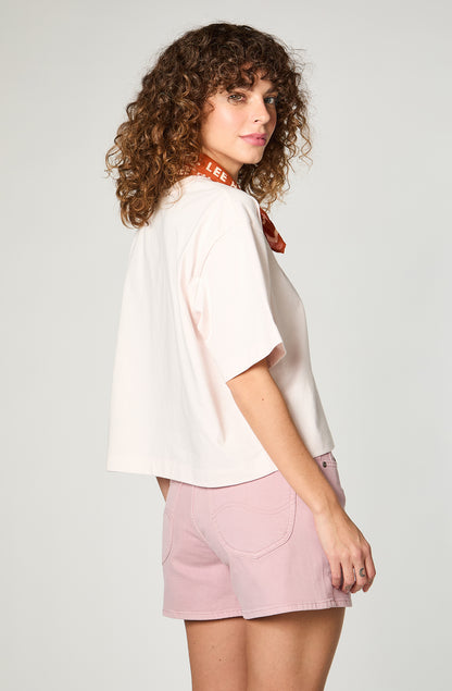 Polera Mujer Cropped Boxy Tee Frost Pink