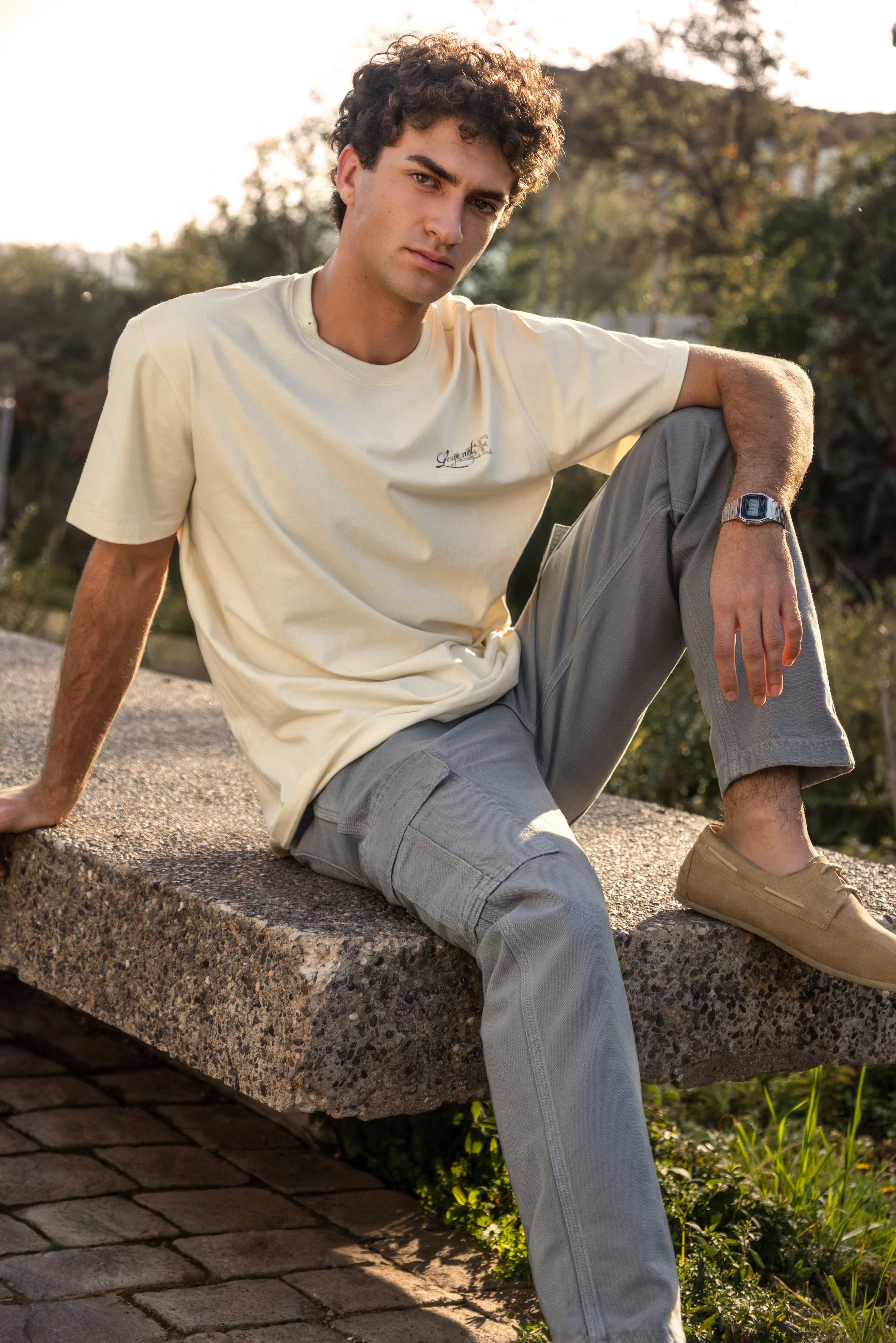 Pantalón Hombre Cargo Lee Gray