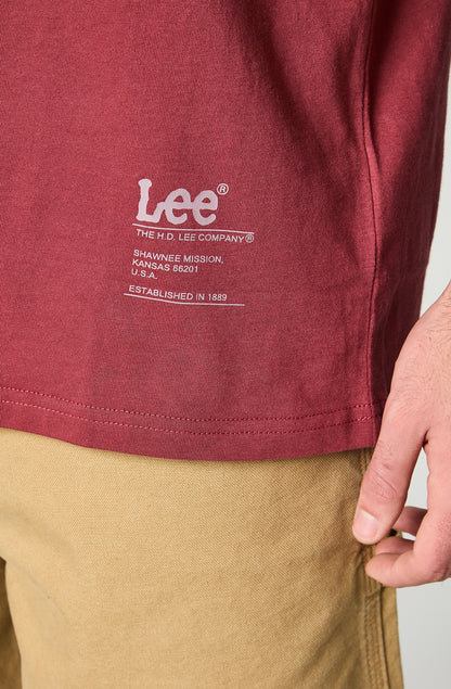 Polera Hombre Lee Kansas Terracota