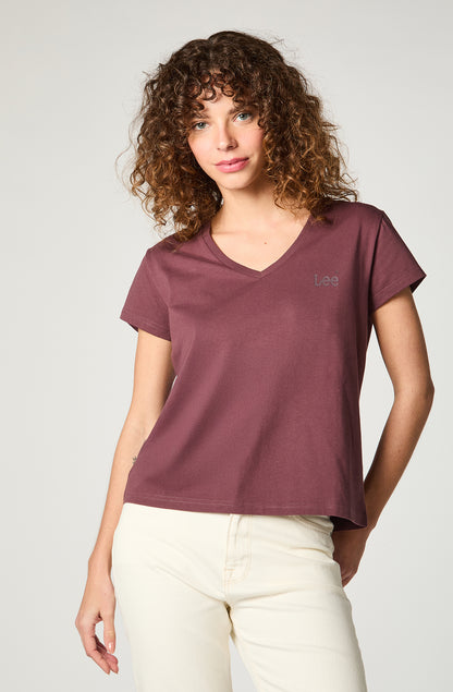Polera Mujer Relaxed V Neck