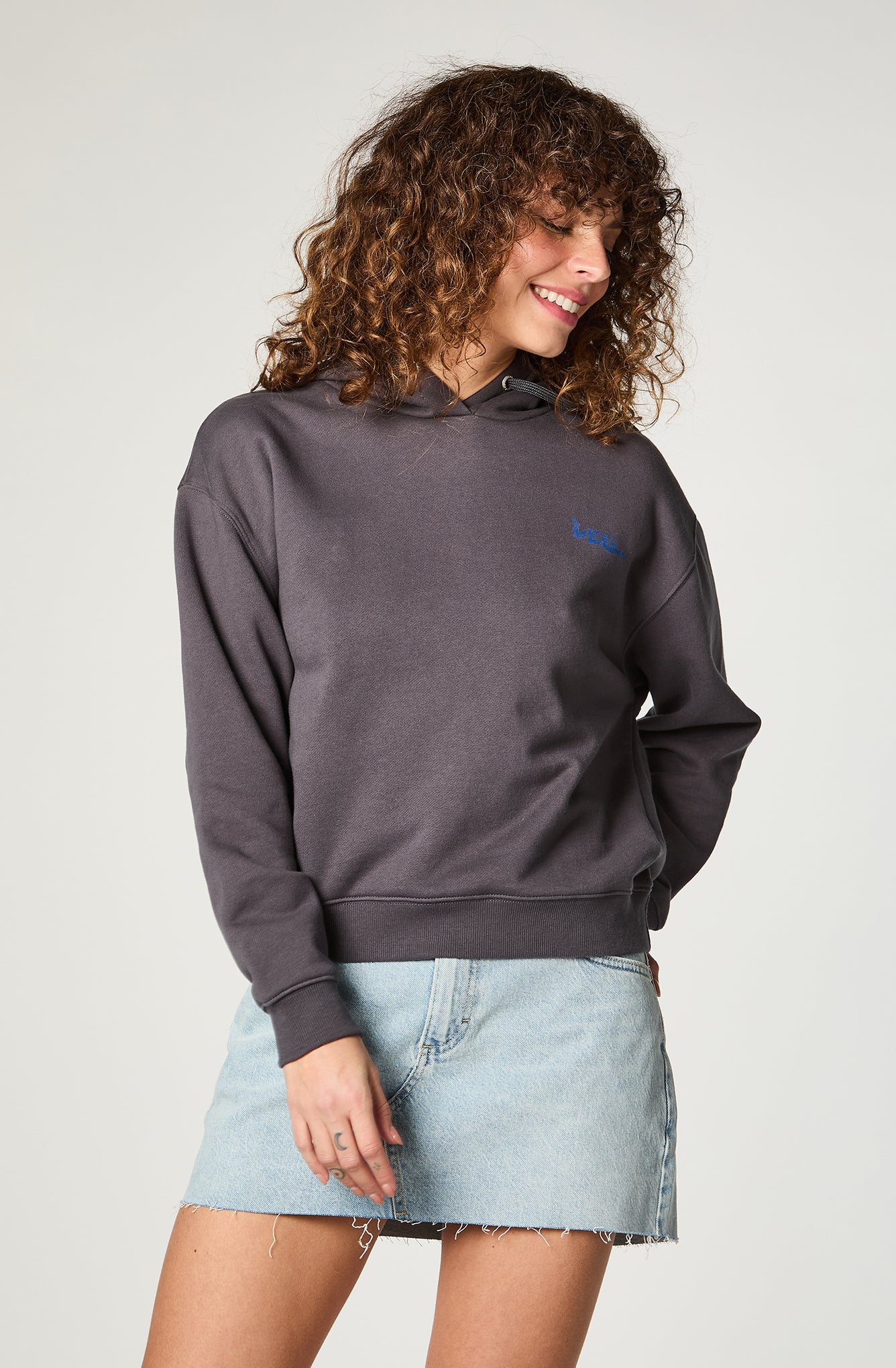 Camisa Mujer Sweatshirt Hoodie Relax Print  Marengo