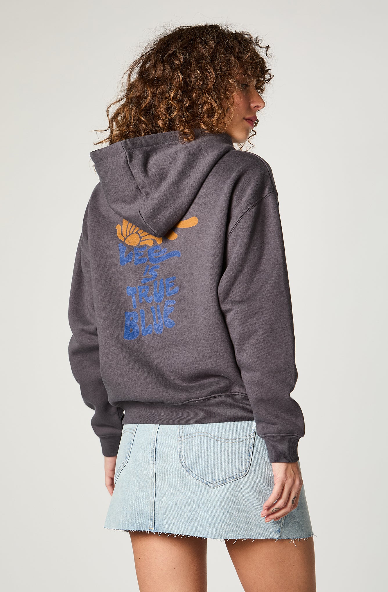 Camisa Mujer Sweatshirt Hoodie Relax Print  Marengo
