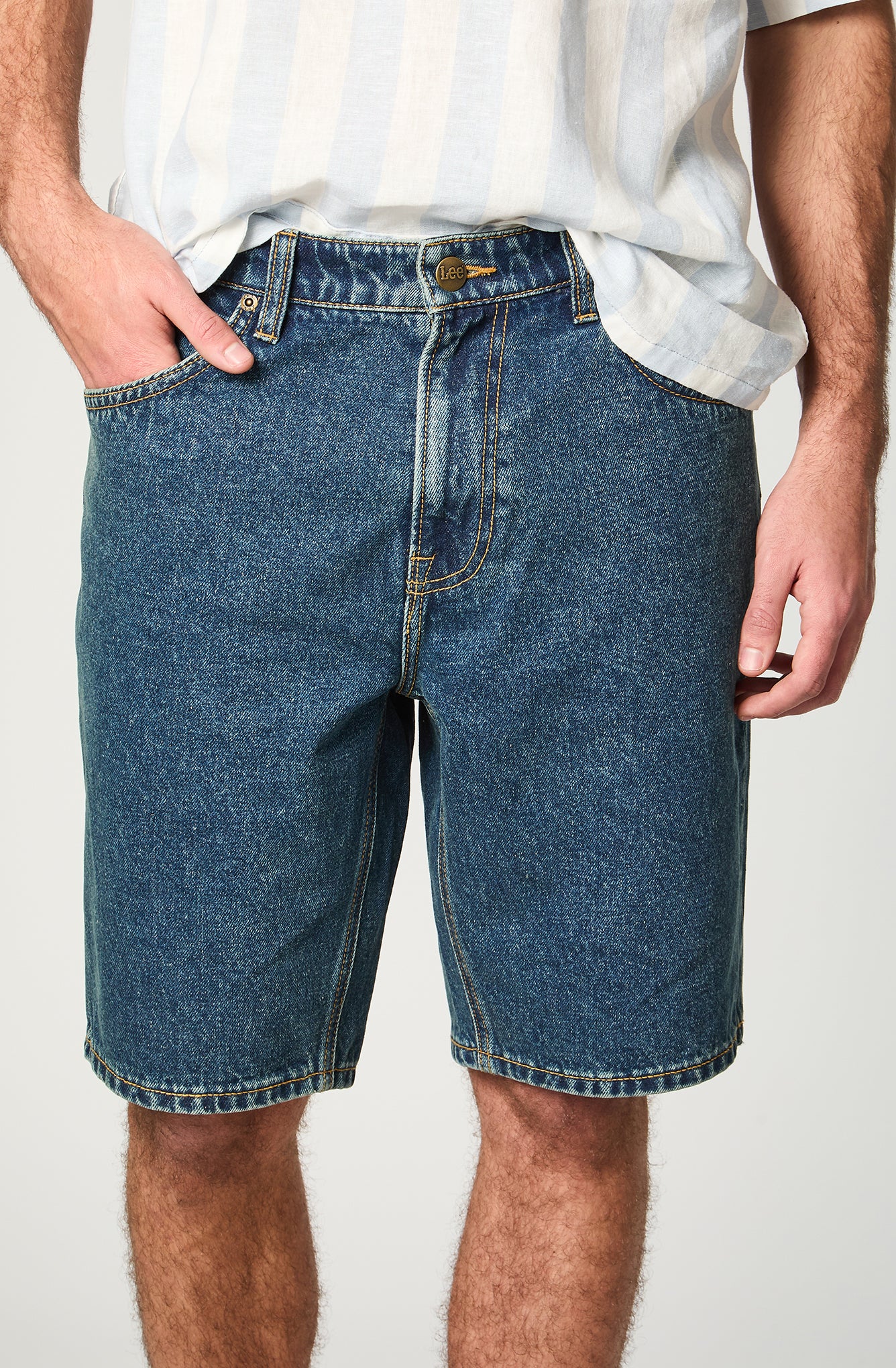 Short Hombre Denim Mid Blue