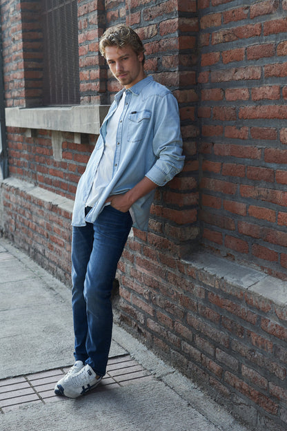 Jeans Hombre Luke Slim Tapered Fit Dark Washed