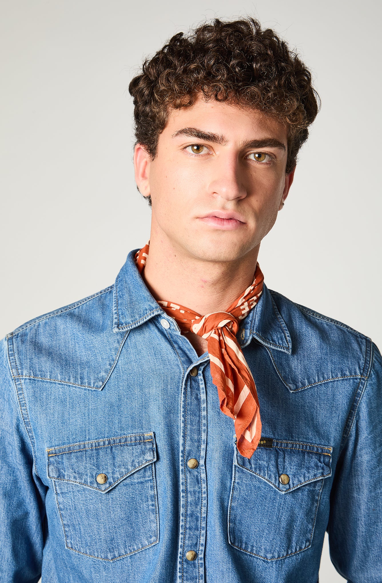 Camisa Hombre Regular Western Azul